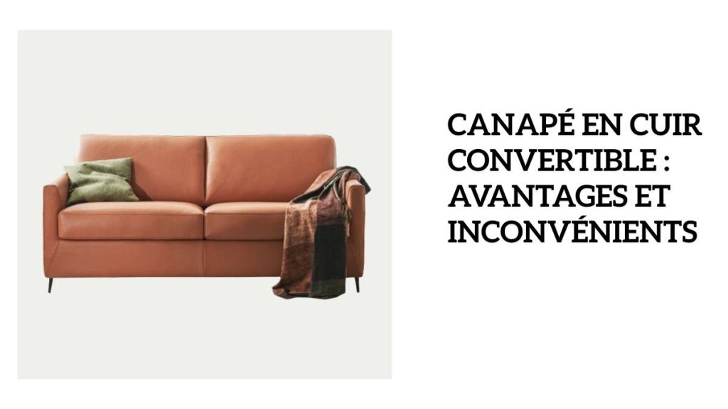Canapé en cuir convertible : avantages et&nbsp;inconvénients