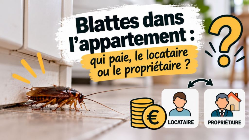 Blattes dans l&rsquo;appartement : qui paie, le locataire ou le propriétaire&nbsp;?
