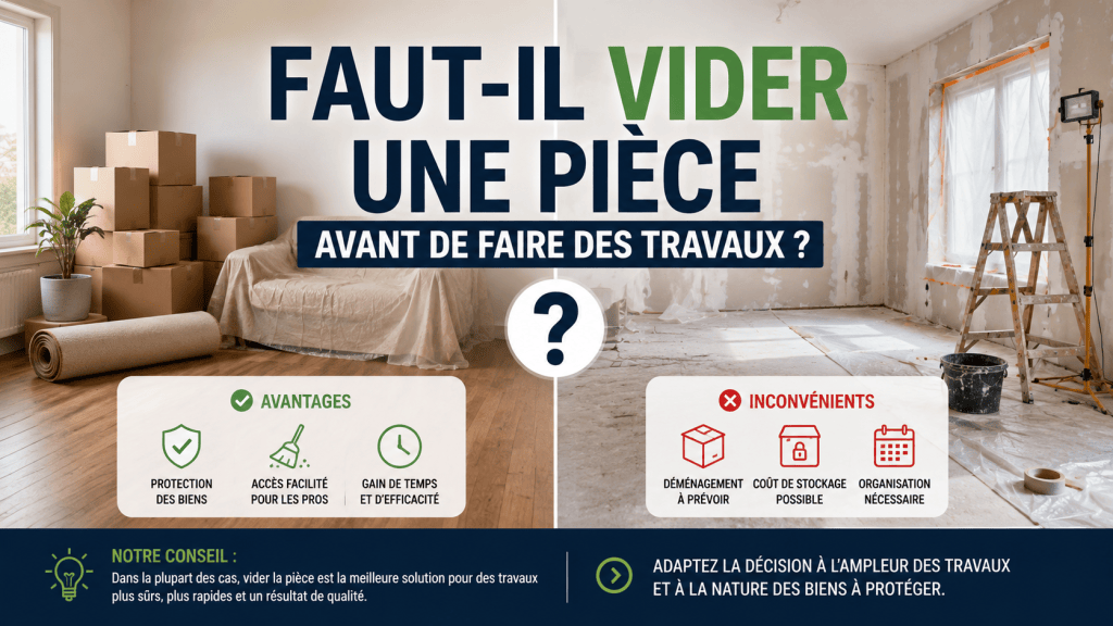 Faut-il vider une pièce avant de faire des travaux&nbsp;?