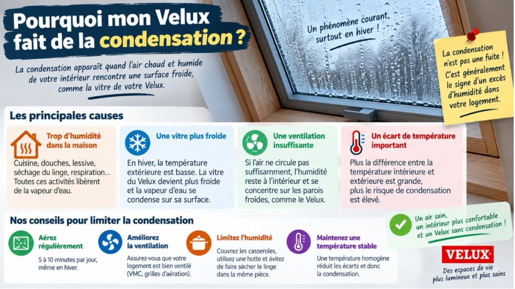 Pourquoi mon Velux fait de la condensation&nbsp;?