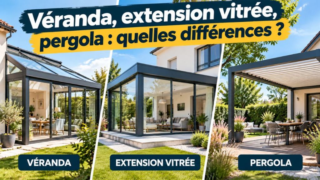 Véranda, extension vitrée et pergola : comparaison des trois aménagements extérieurs